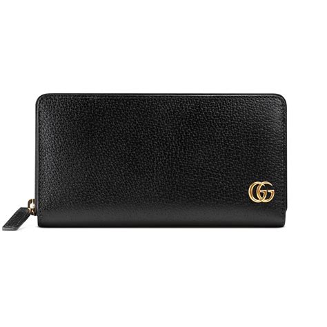 gucci leather zip around wallet with butterfly|Gucci marmont leather wallet.